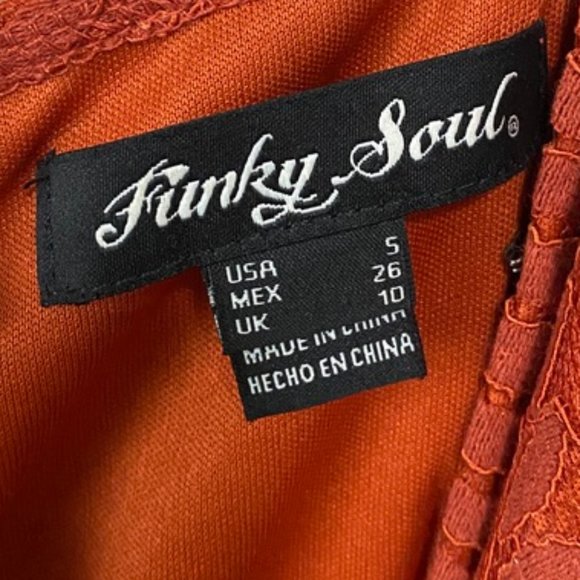 Funky Soul Mini Dress 💌Free Shipping Sienna w. Lace Overlay Size Small - Picture 3 of 10